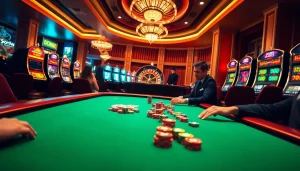 Exciting poker action at https://tr88.bio/ with vibrant casino atmosphere and professional players.