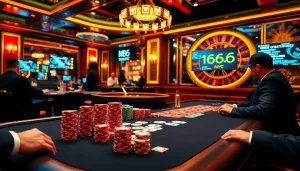 Experience thrilling gameplay at mb66.nyc with vibrant casino tables and strategic poker action.
