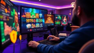 Engaging online gaming scene at good88.hu.net showcasing vibrant casino games and security features.
