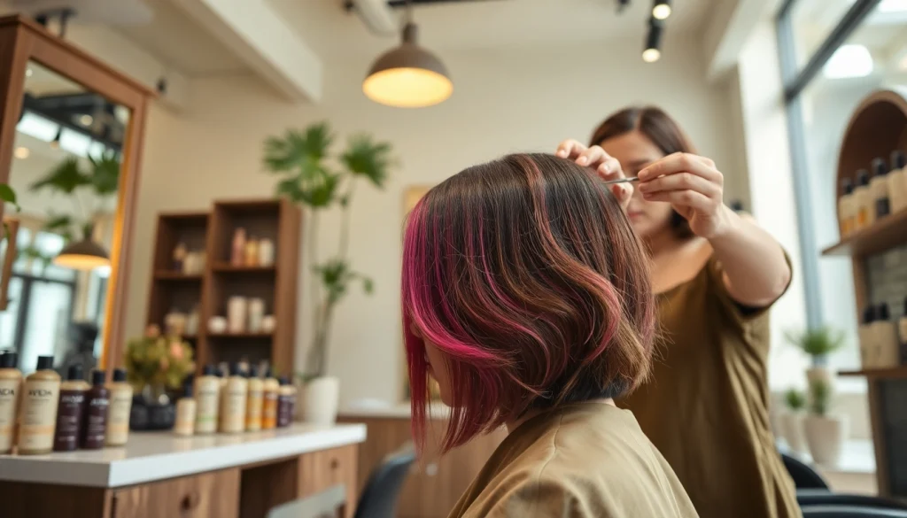 Transformative hair services at addendum salon with expert stylists.