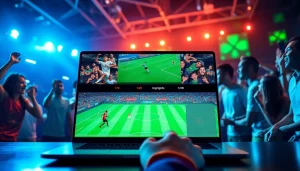 Xoilac TV streaming interface showing a live soccer match on joemadfan.com with fans celebrating in the background.