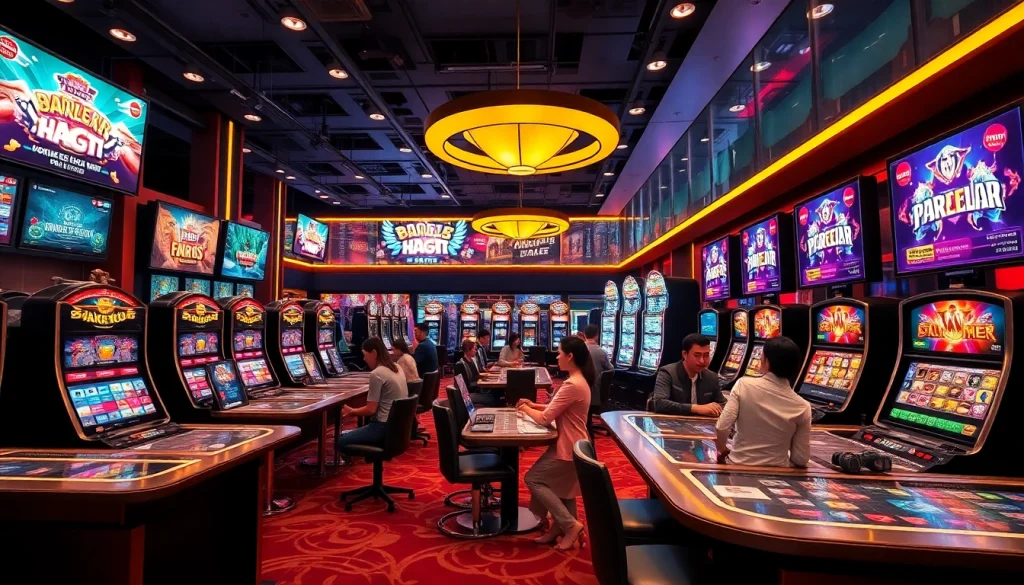 Players engaging with exciting games at hello88win.live, showcasing a vibrant casino atmosphere.