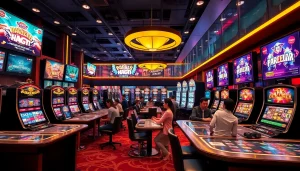 Players engaging with exciting games at hello88win.live, showcasing a vibrant casino atmosphere.