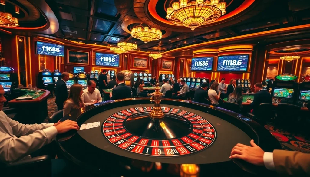 Experience thrilling casino action at f168.dating with players competing at roulette.