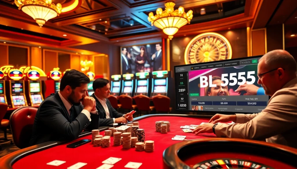 Experience the excitement of BL555 with vibrant casino tables and engaging players!