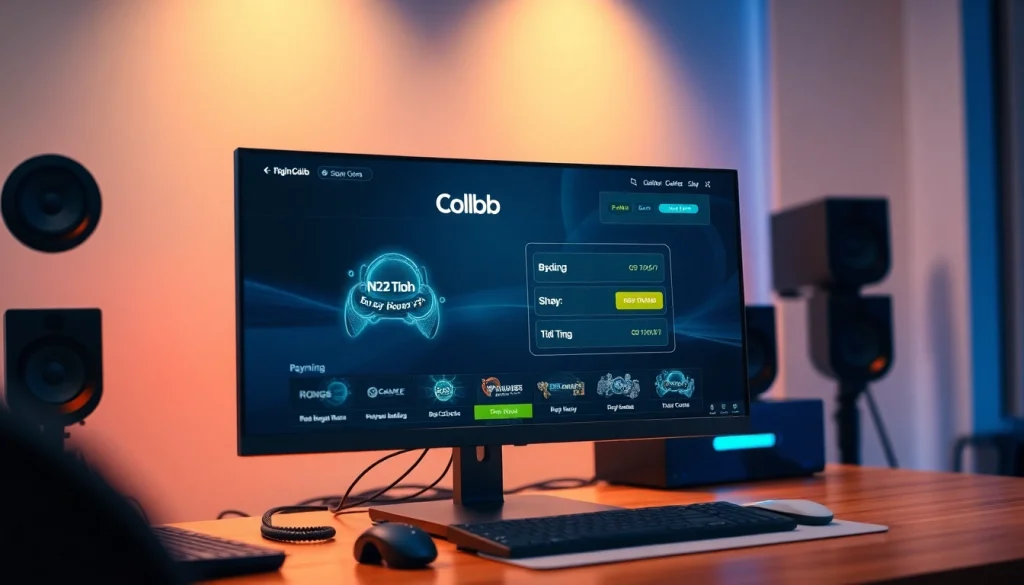 Efficient nạp tiền b52club interface on a sleek gaming setup illustrating secure online transactions.