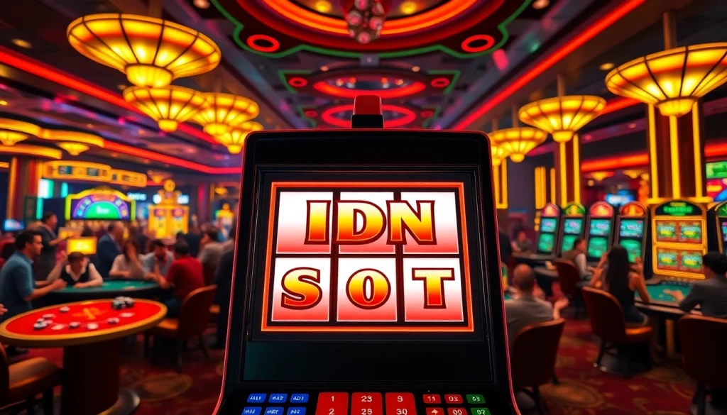 Experience thrilling gameplay at IDN Slot in a luxurious casino ambiance.